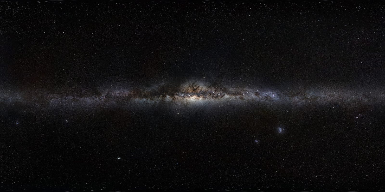 The Milky Way above an observatory landscape