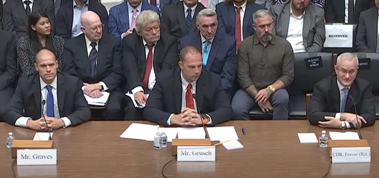 Graves, Fravor and Grusch at the 26 July 2023 UAP hearing