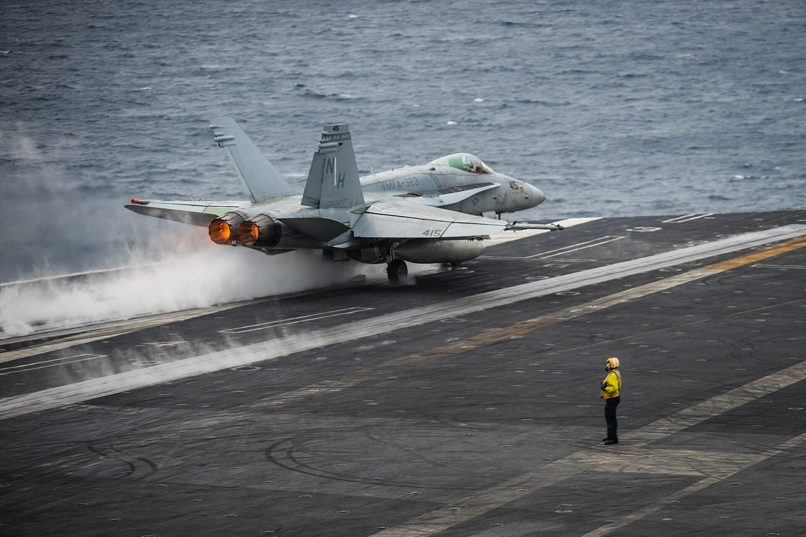 An F/A-18C launch from USS Nimitz