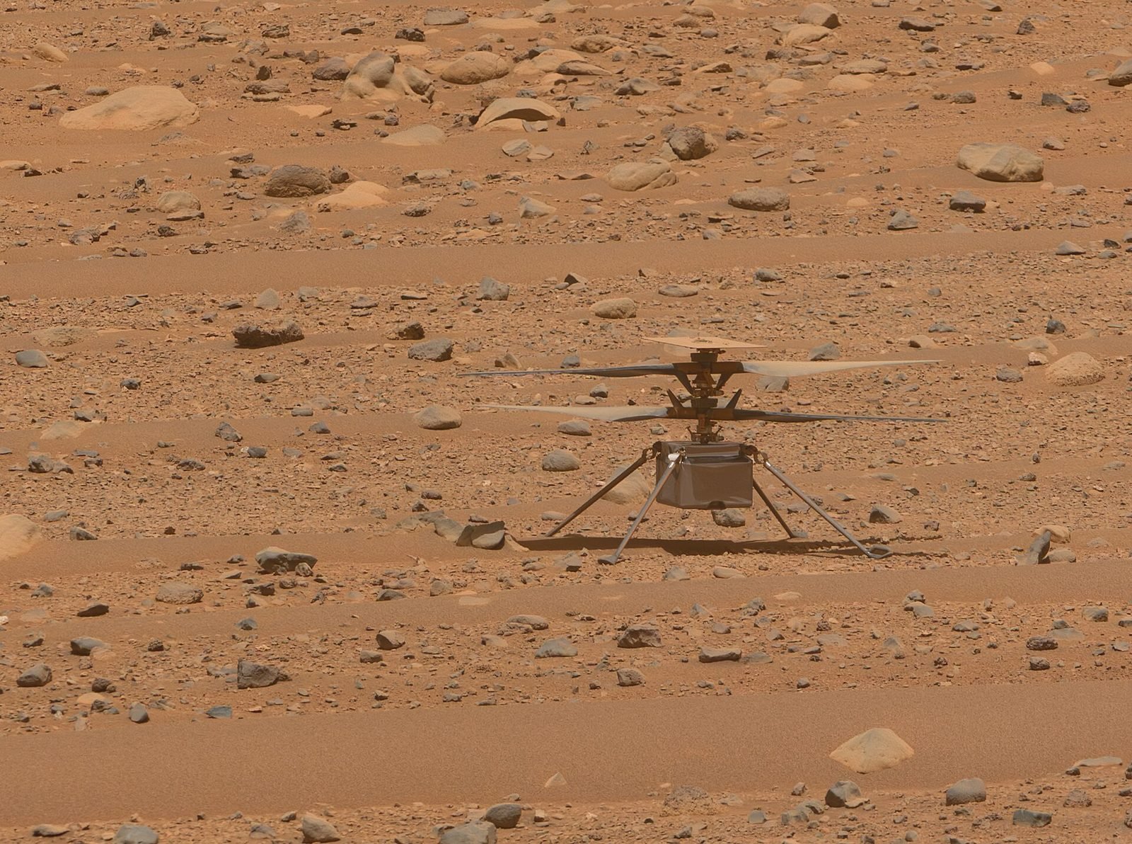 Ingenuity on Mars, recorded by Perseverance