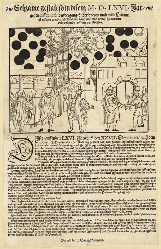 A Basel sky-report broadsheet associated with 1566
