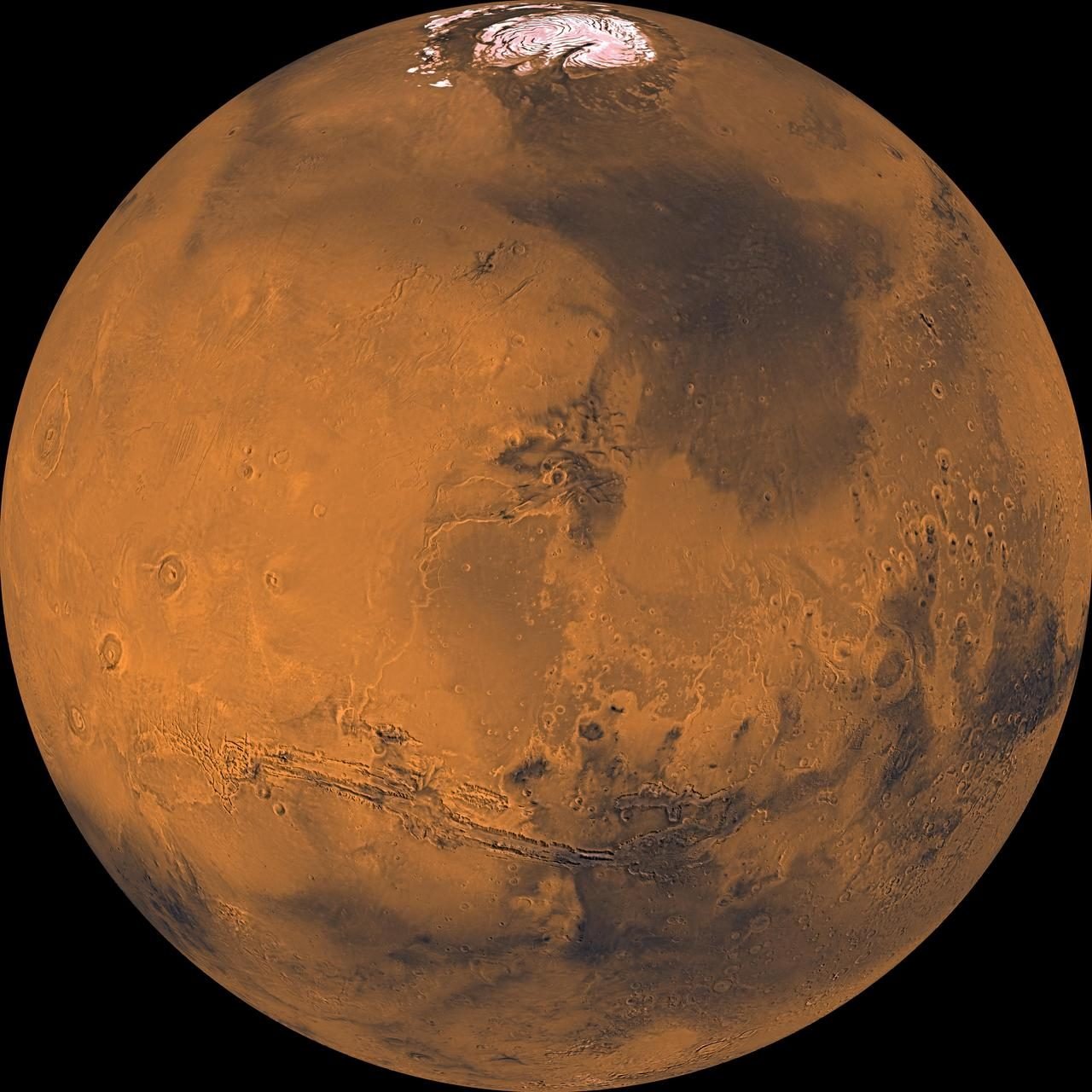 Global colour mosaic of Mars assembled from Viking imagery