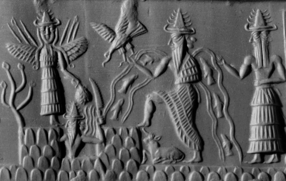 A historical depiction identified with Ea/Enki by its source
