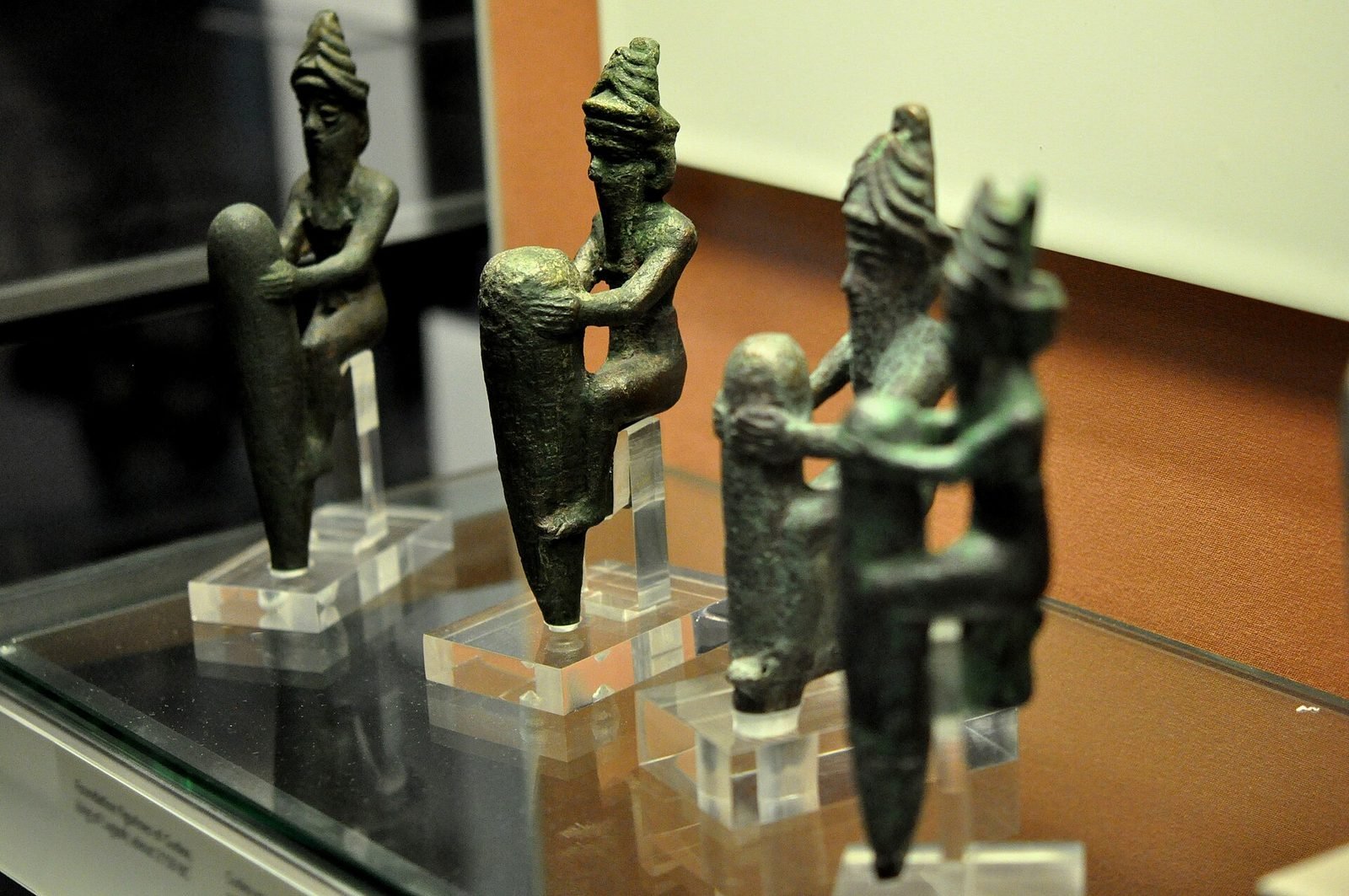 Four Mesopotamian divine statuettes