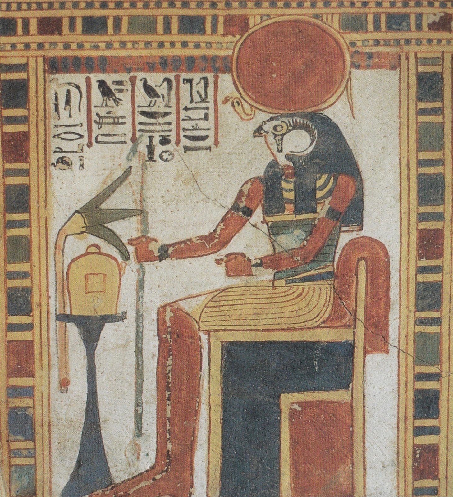Ra enthroned in the Tomb of Roy
