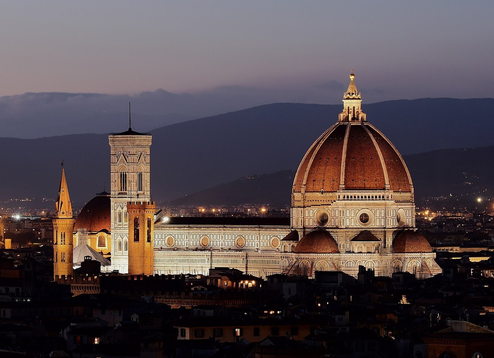 The dome of Florence Cathedral, Santa Maria del Fiore, designed by Filippo Brunelleschi