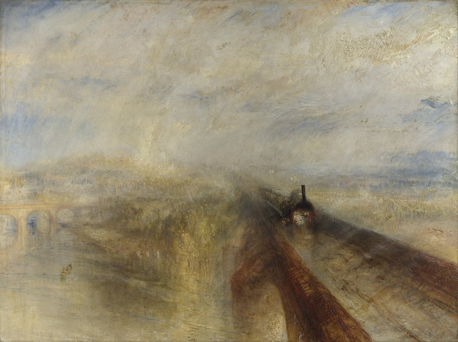 J. M. W. Turner, Rain, Steam and Speed — The Great Western Railway, 1844, National Gallery, London