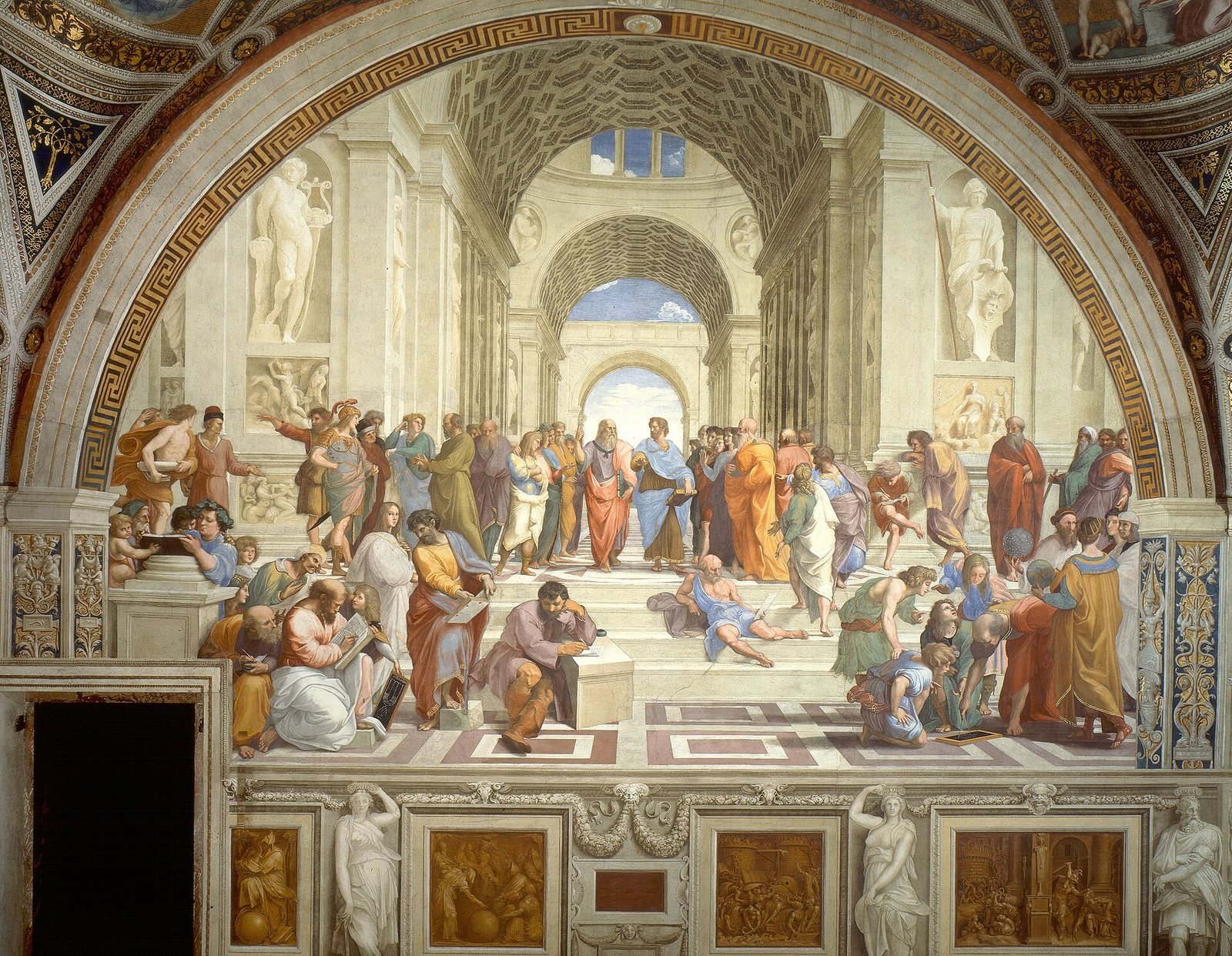 Raphael, The School of Athens, about 1509–1511, fresco in the Stanza della Segnatura, Vatican