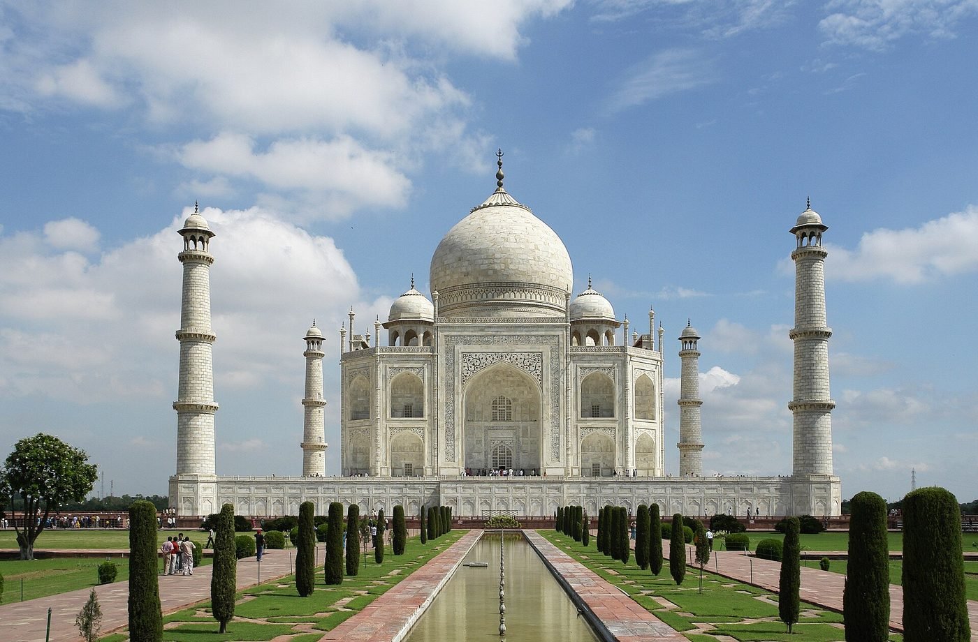 The Taj Mahal at Agra, the tomb Shah Jahan built for Mumtaz Mahal