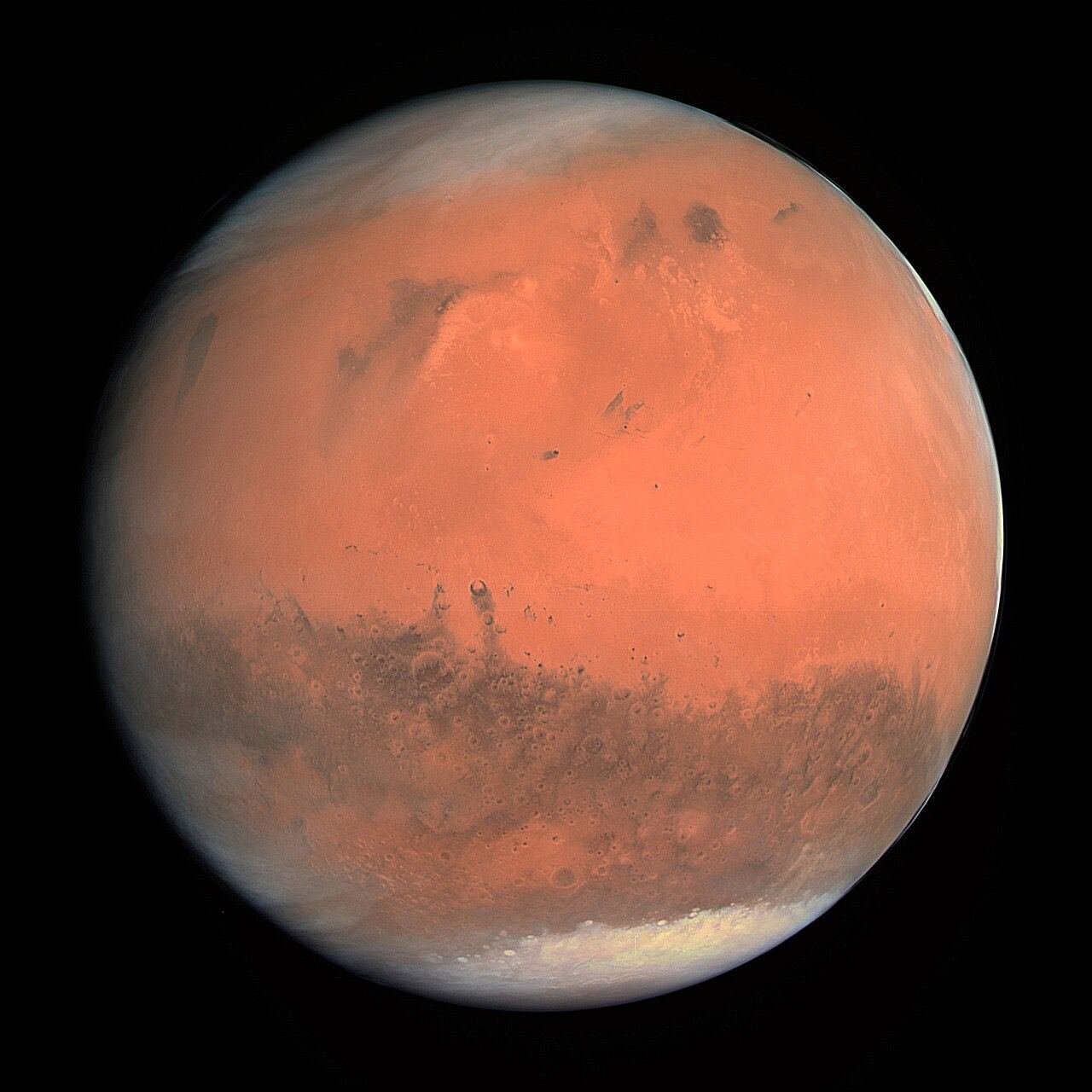 Mars in true colour, seen by the OSIRIS camera