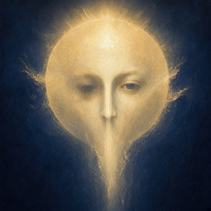 Artist impression of Ra as a presence of light